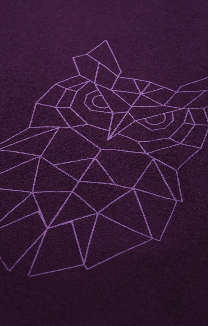 Dillinger | Women's Purple Graphics Oversized T-Shirts 4