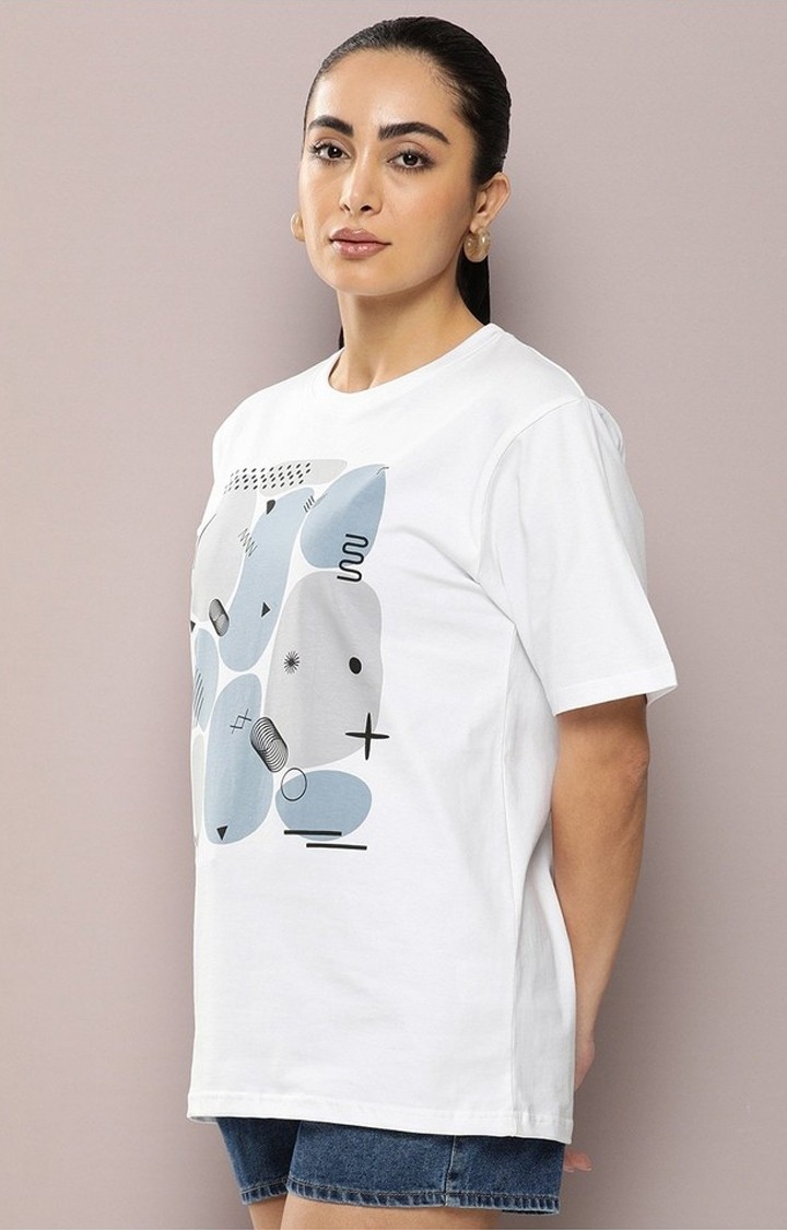 Dillinger White Graphic Oversized T-Shirt