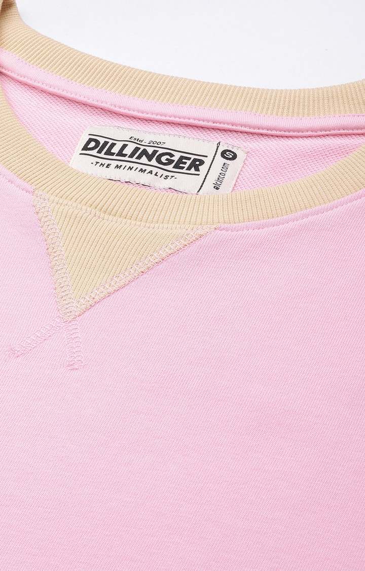 Women's Pink Cotton Solid Boxy T-Shirt