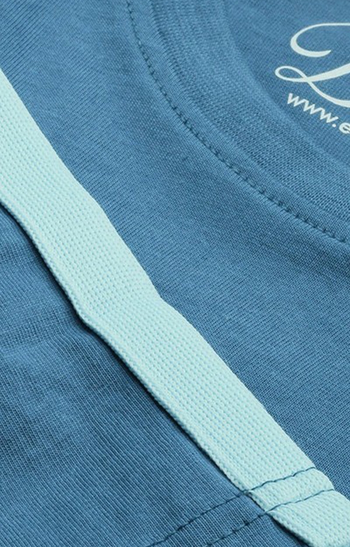 Dillinger | Women's Blue Cotton Solid Regular T-Shirt 4