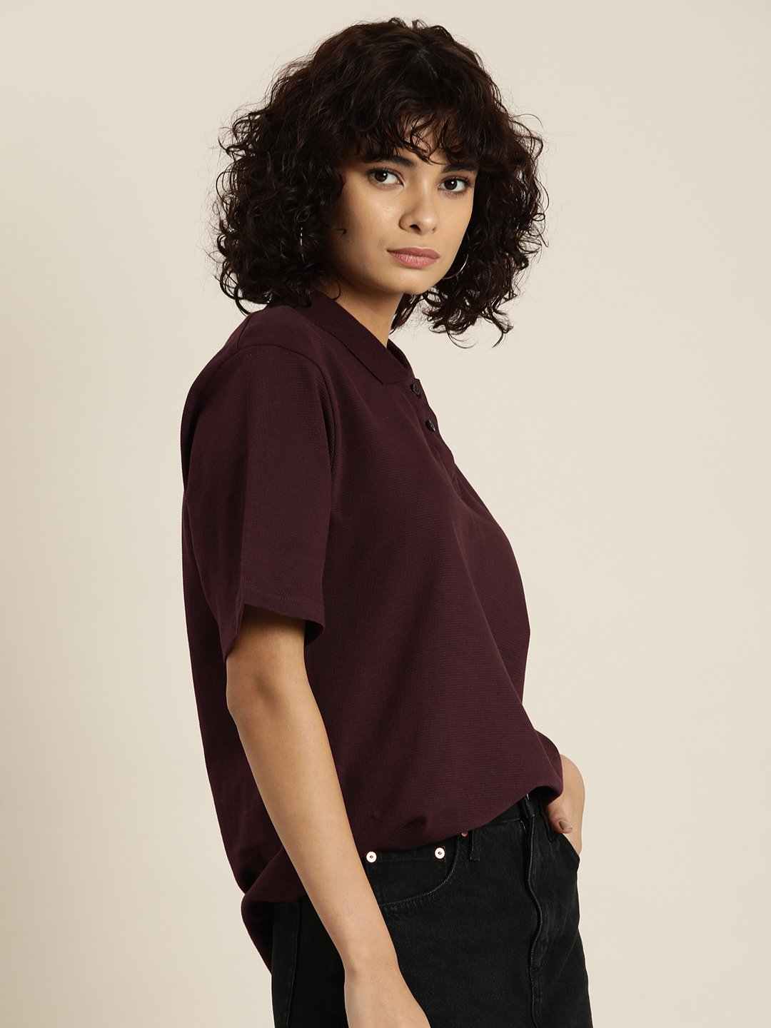 Oversized polo shirt womens store