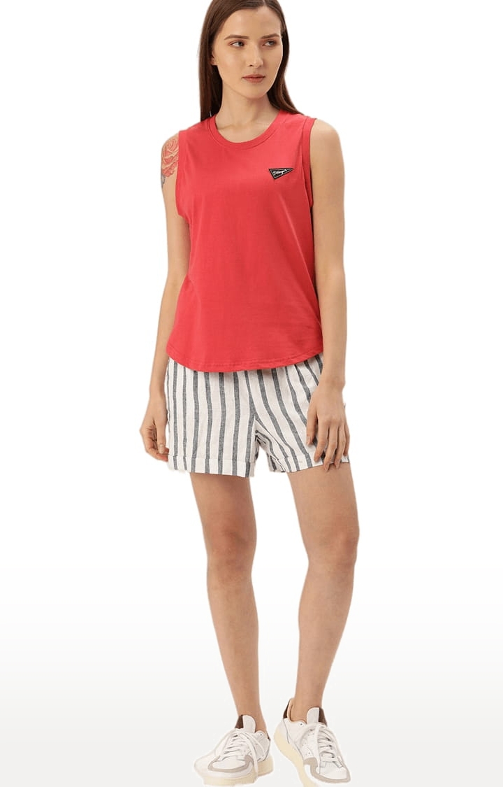 Dillinger | Women's Red Solid Tank Top 1