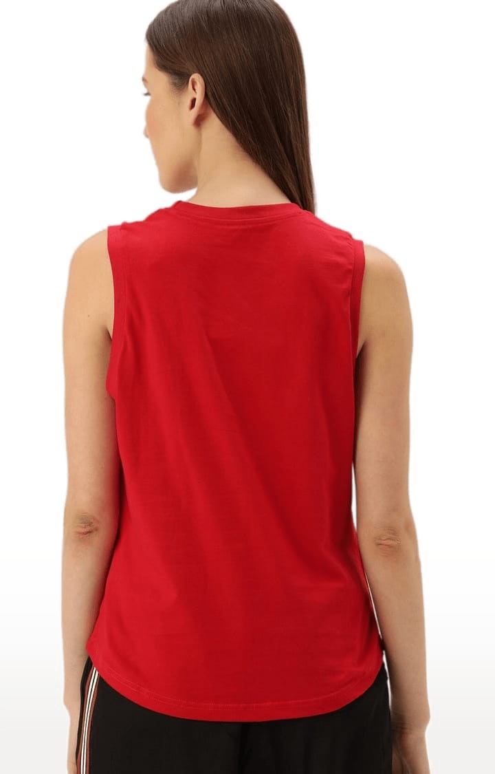 Dillinger | Women's Red Solid Tank Top 3