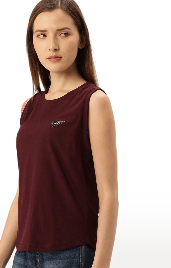 Dillinger | Women's Red Solid Tank Top 2