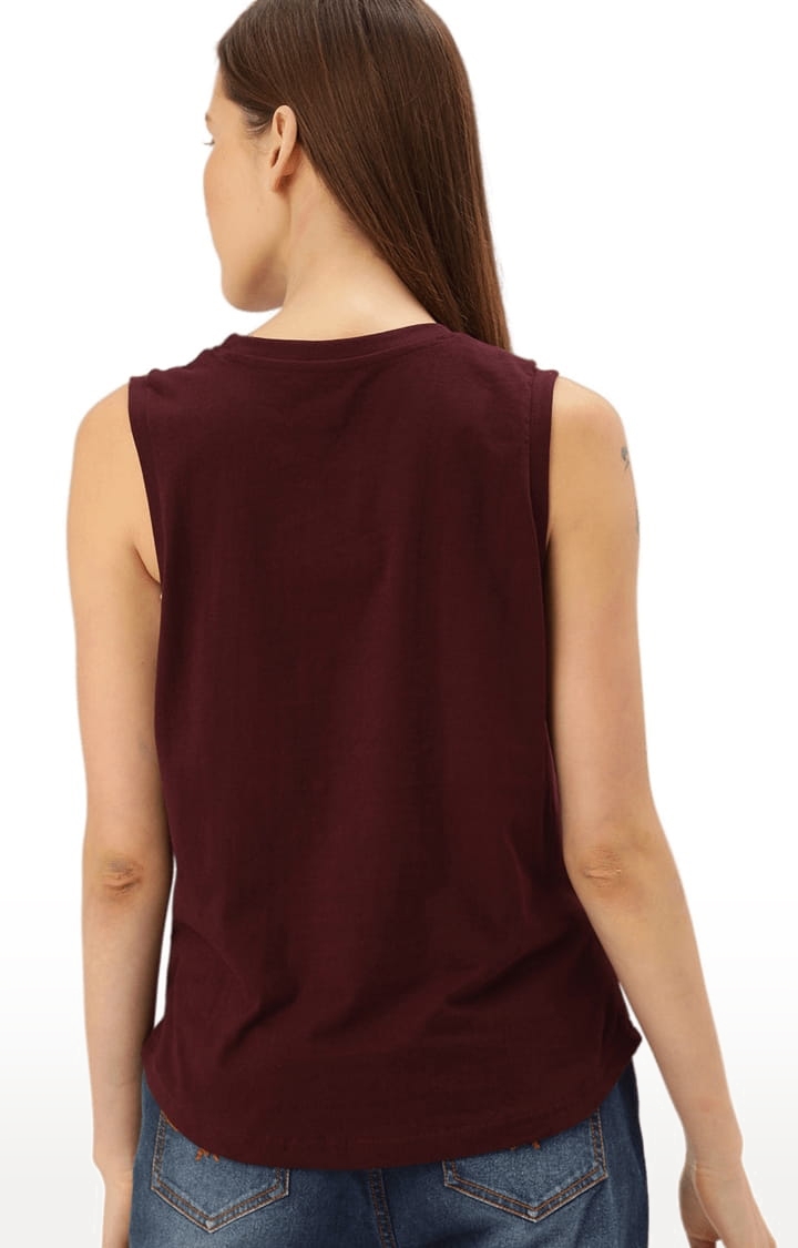 Dillinger | Women's Red Solid Tank Top 3