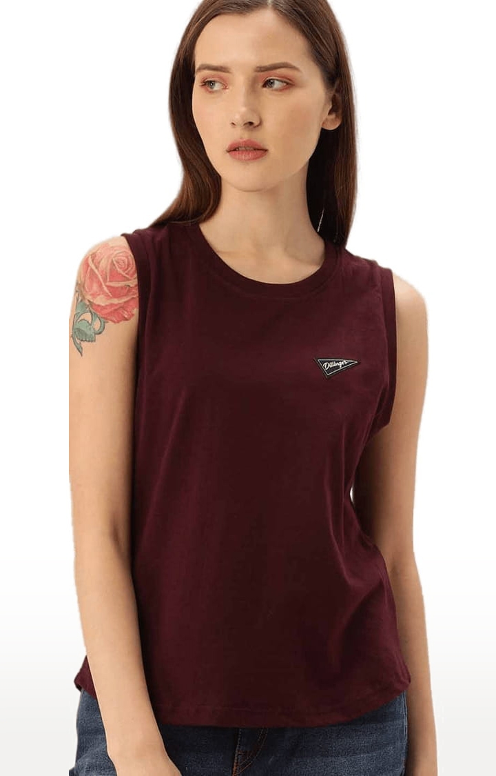 Dillinger | Women's Red Solid Tank Top 0
