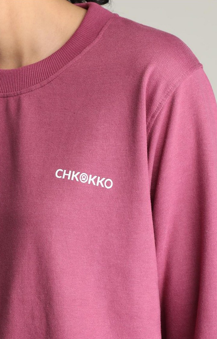Women's Pink Solid Cotton Activewear T-Shirt