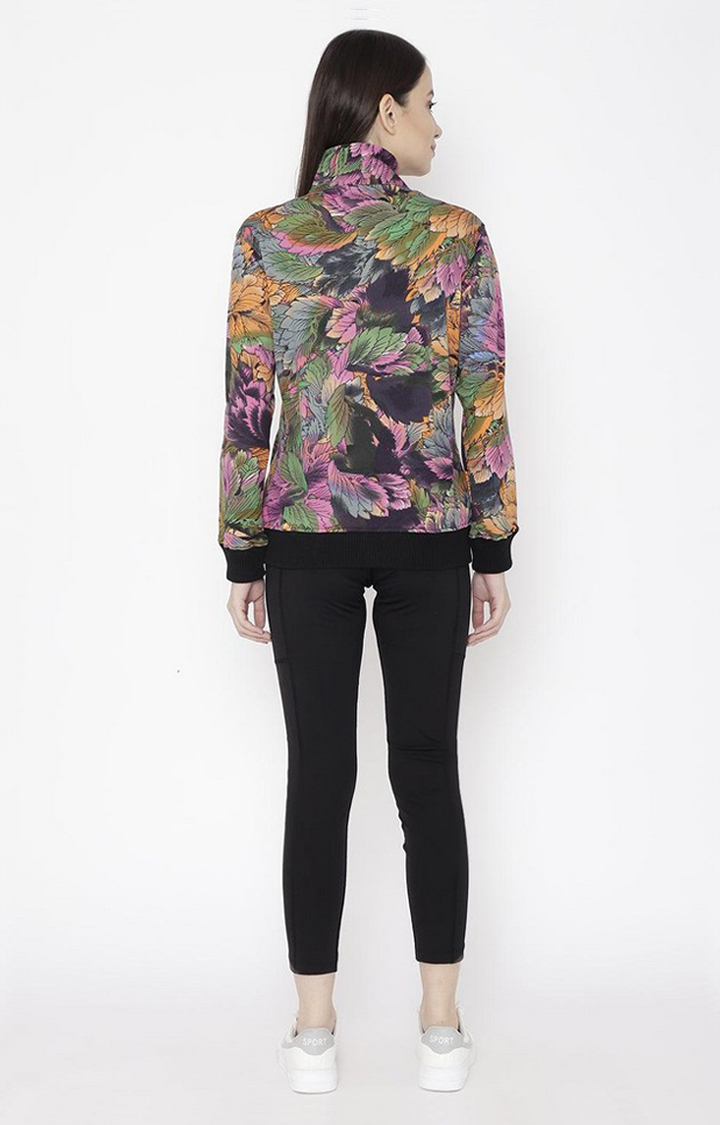 Women's Multicolor Printed Polyester Tracksuit