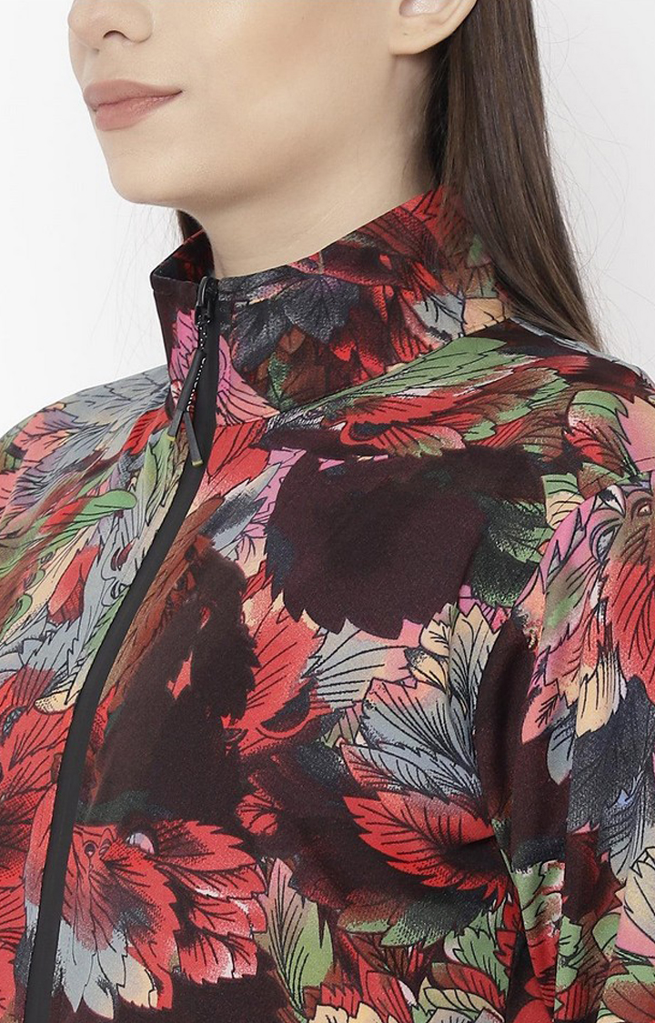 Women's Multicolor Printed Polyester Tracksuit