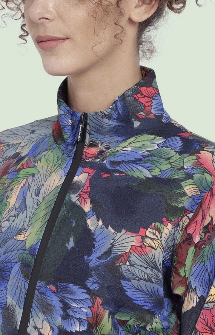 Women's Multicolor Printed Polyester Tracksuit