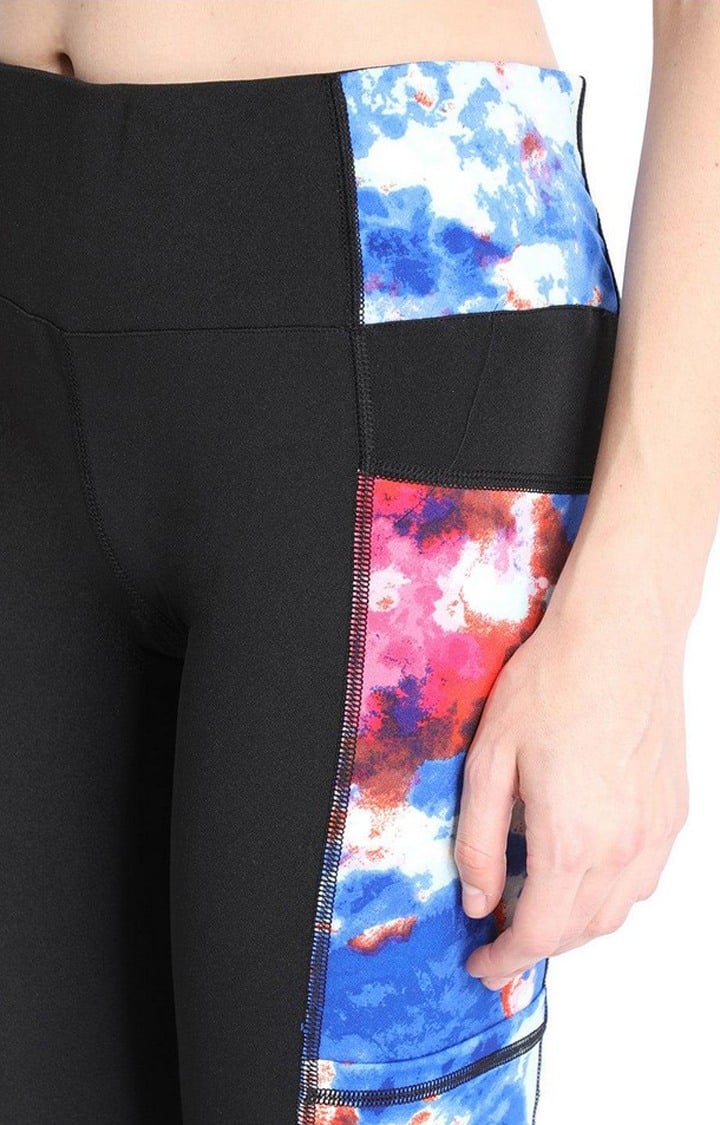 Women's Multicolor Tie Dye Polyester Tracksuit