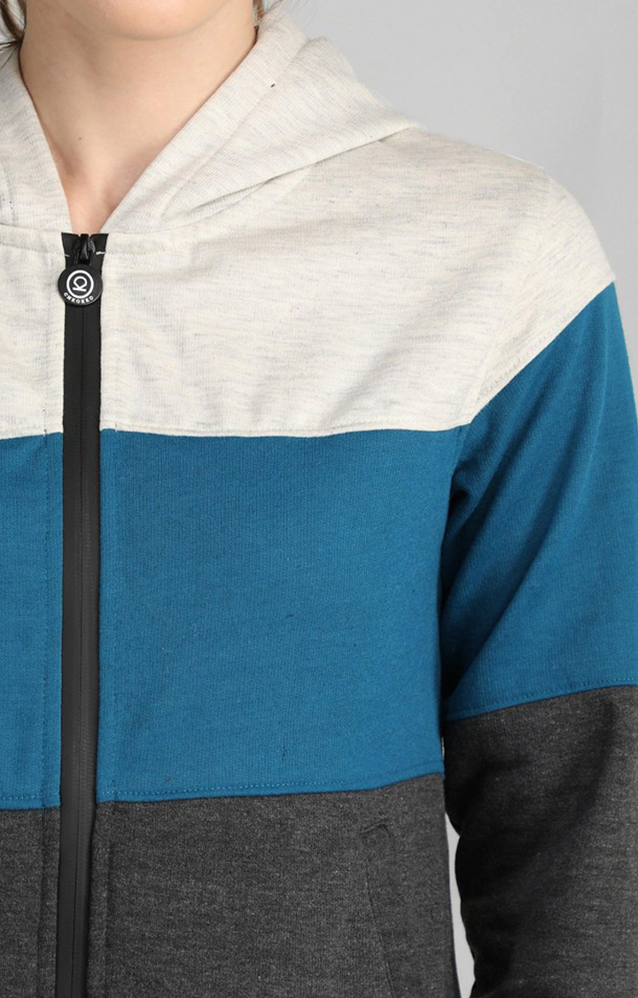 Women's Multicolor Colourblocked Polyester Tracksuit