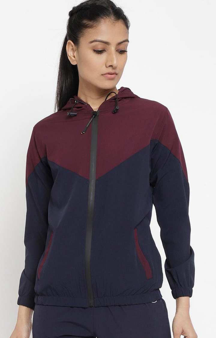 Maroon nike clearance jacket women's