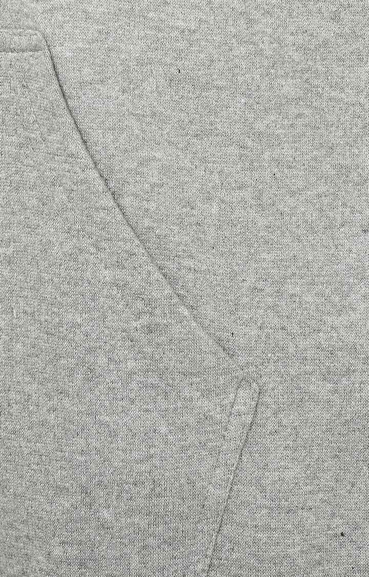 Women's Grey Acrylic Printed Hoodies