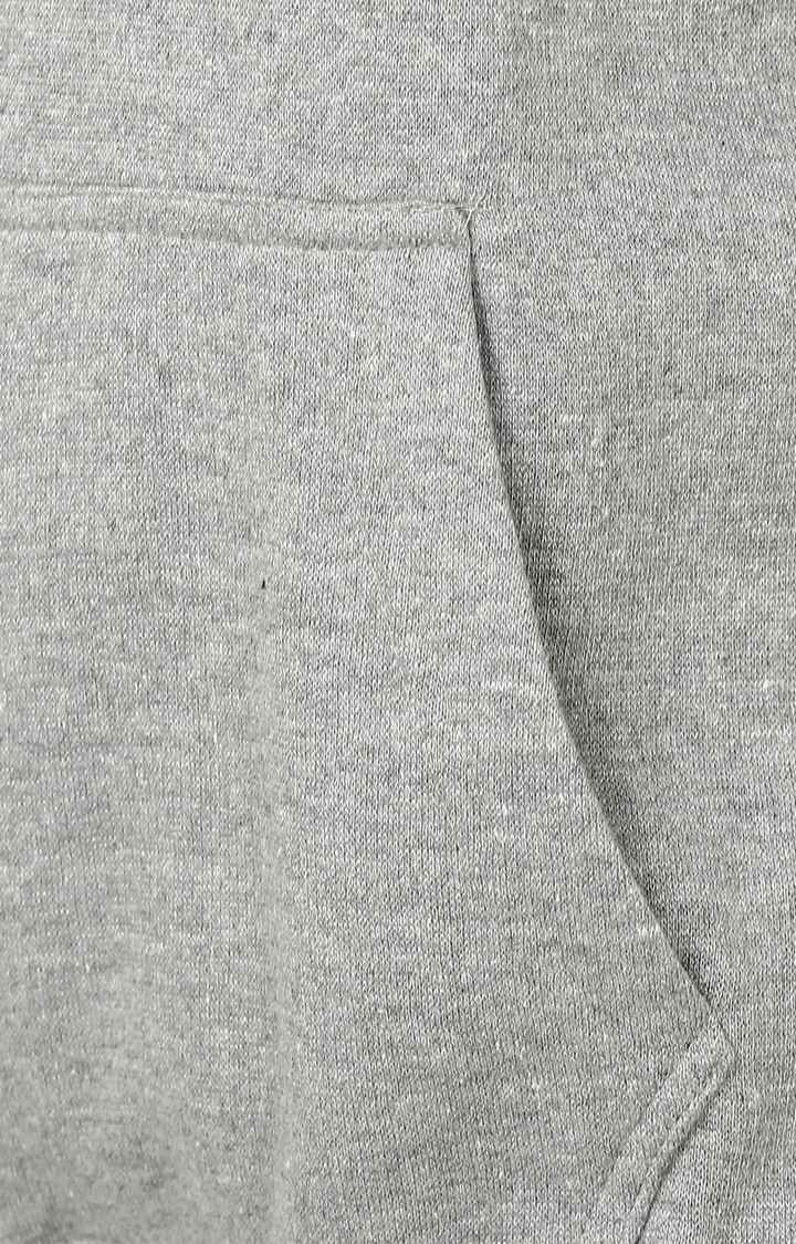 Women's Grey Acrylic Melange Hoodies