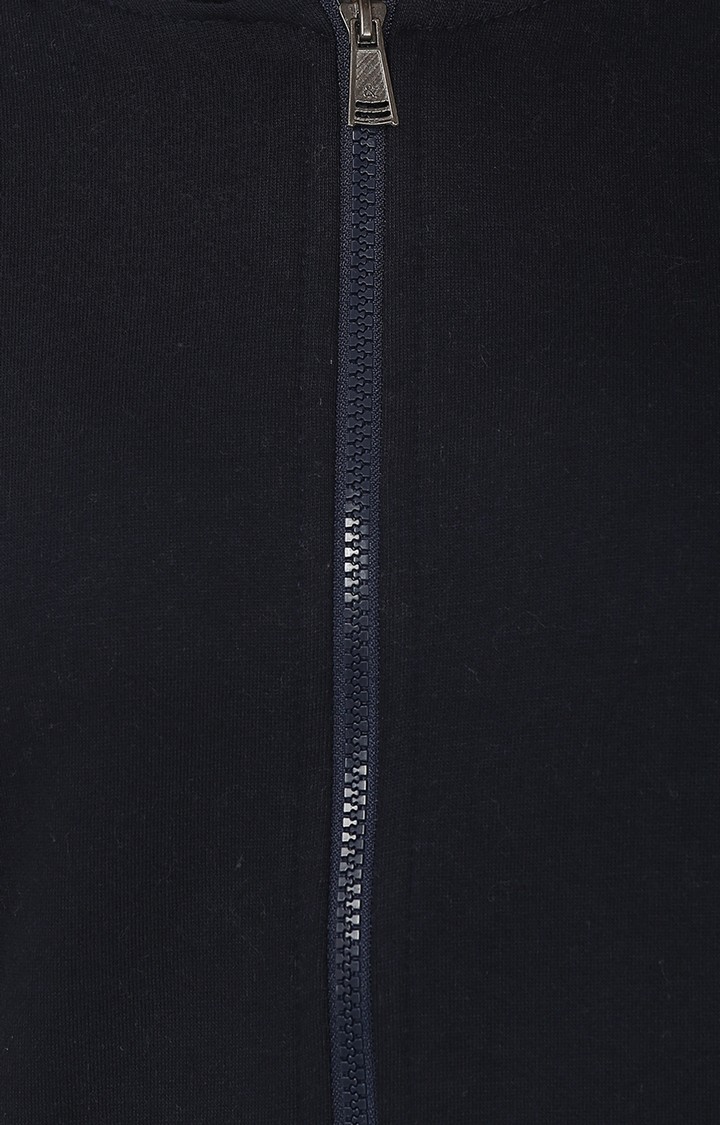 Women's Blue Acrylic Solid Hoodies