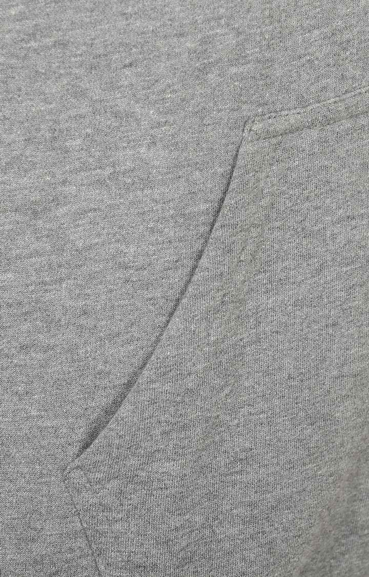Women's Grey Acrylic Melange Hoodies
