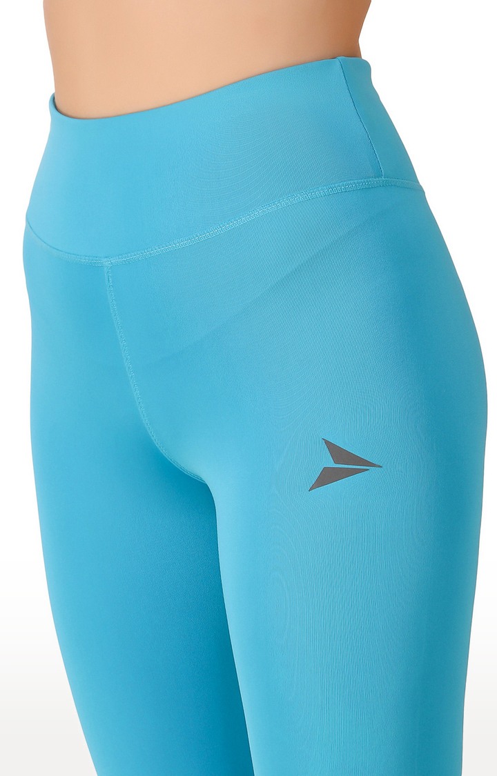 DW Stabilizing Yoga Bra & High Waist Tights Set (Blue Fog)