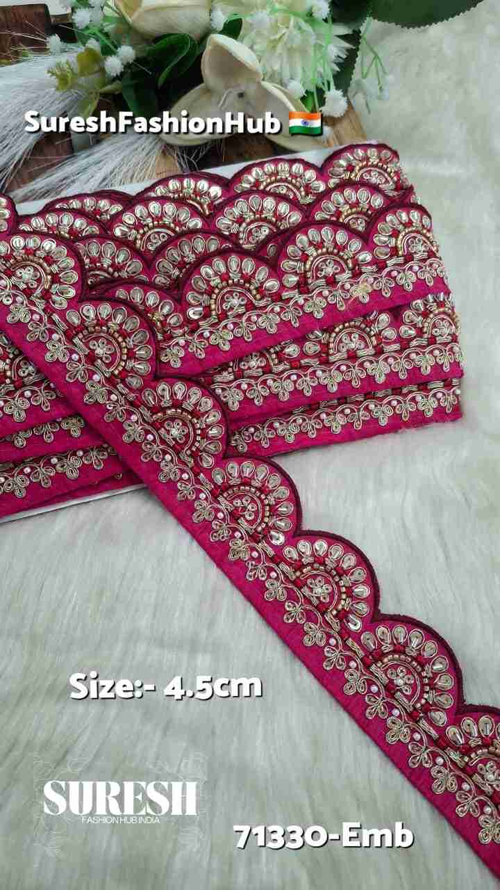 Rani Tone-on-Tone Scallop Embroidery Lace – 71330-Emb