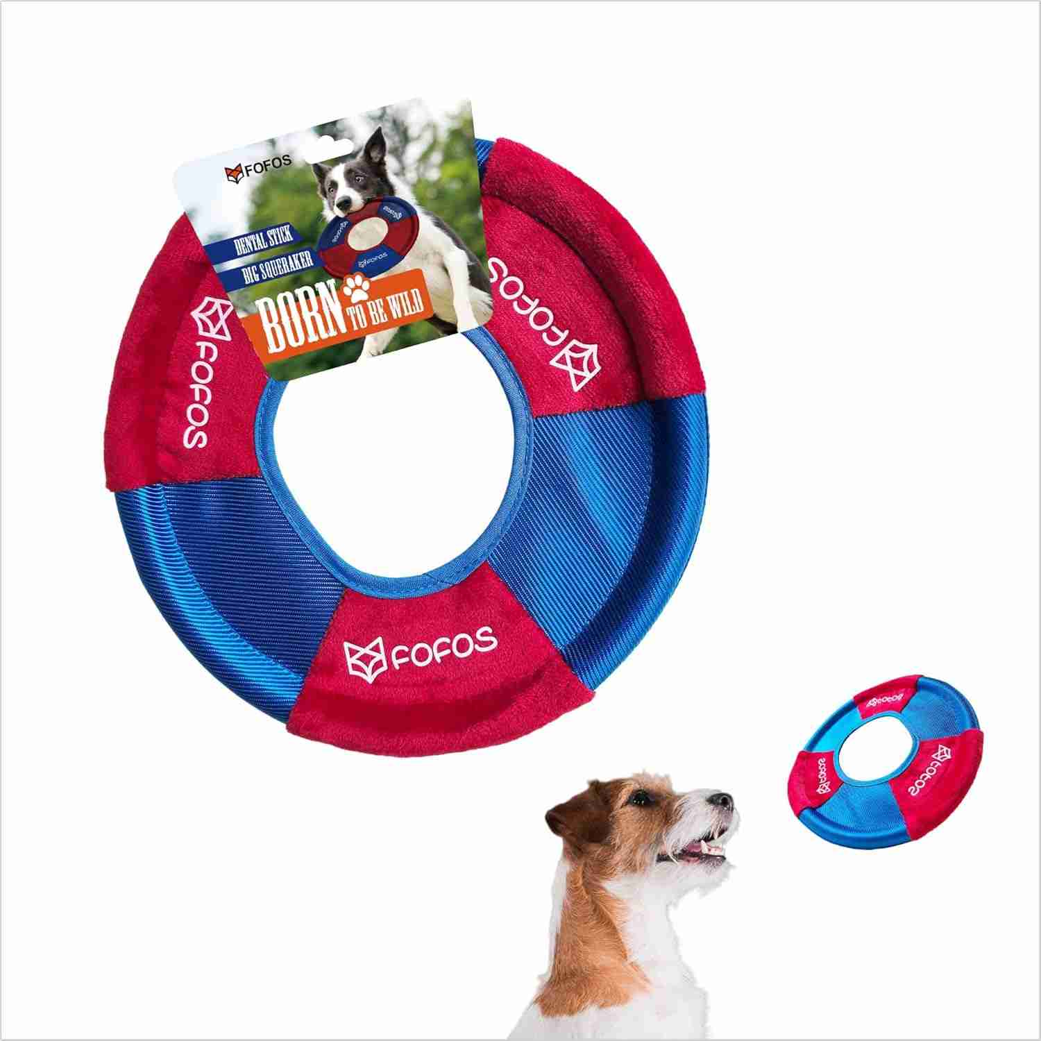 Barkbutler Fofos Born Wild Frisbee for Dogs Red