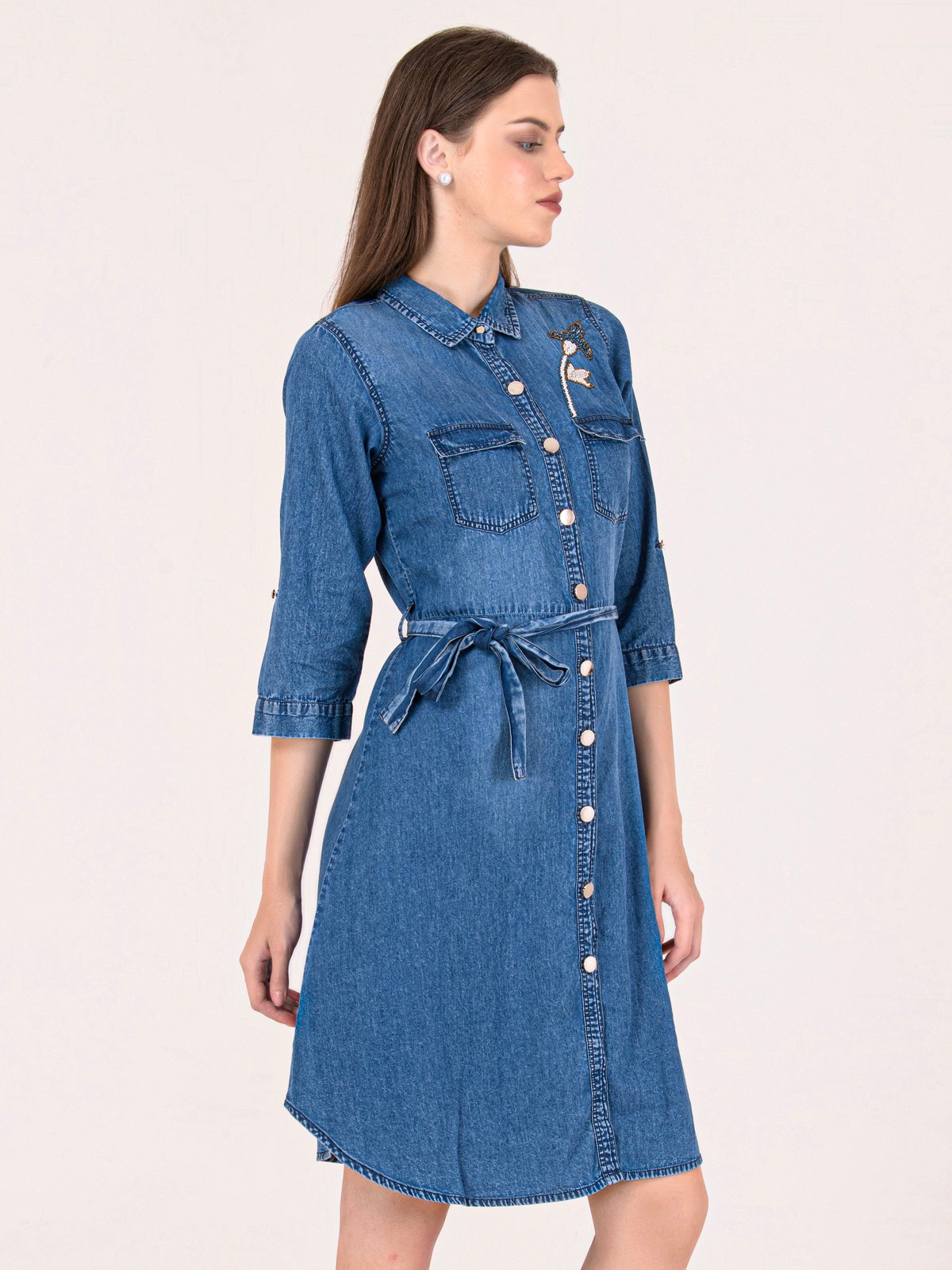 Albion Women Blue Smart Dress