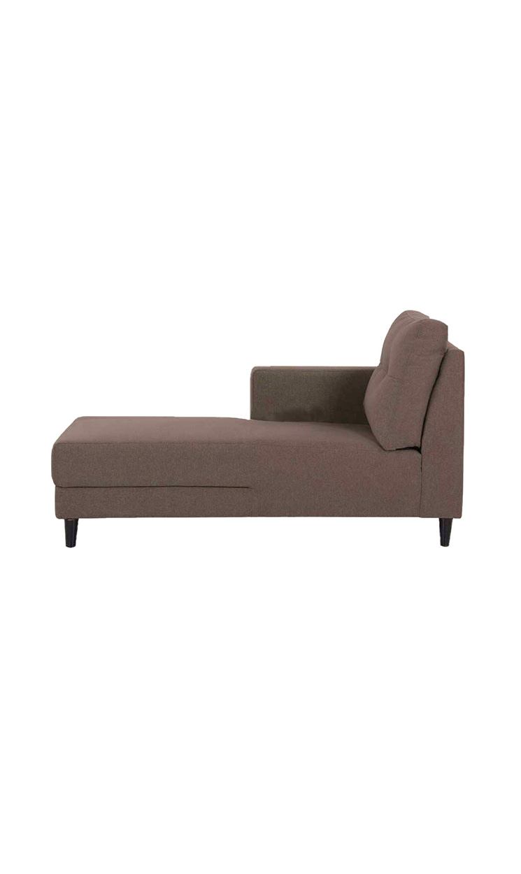 neudot Aria 6 Seater RHS Sectional Sofa in Earth Brown Colour