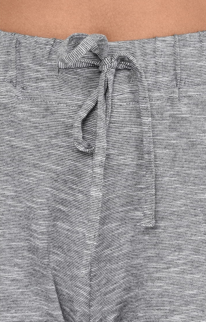 RIGO | Women's  Grey Cotton Melange Activewear Shorts 4
