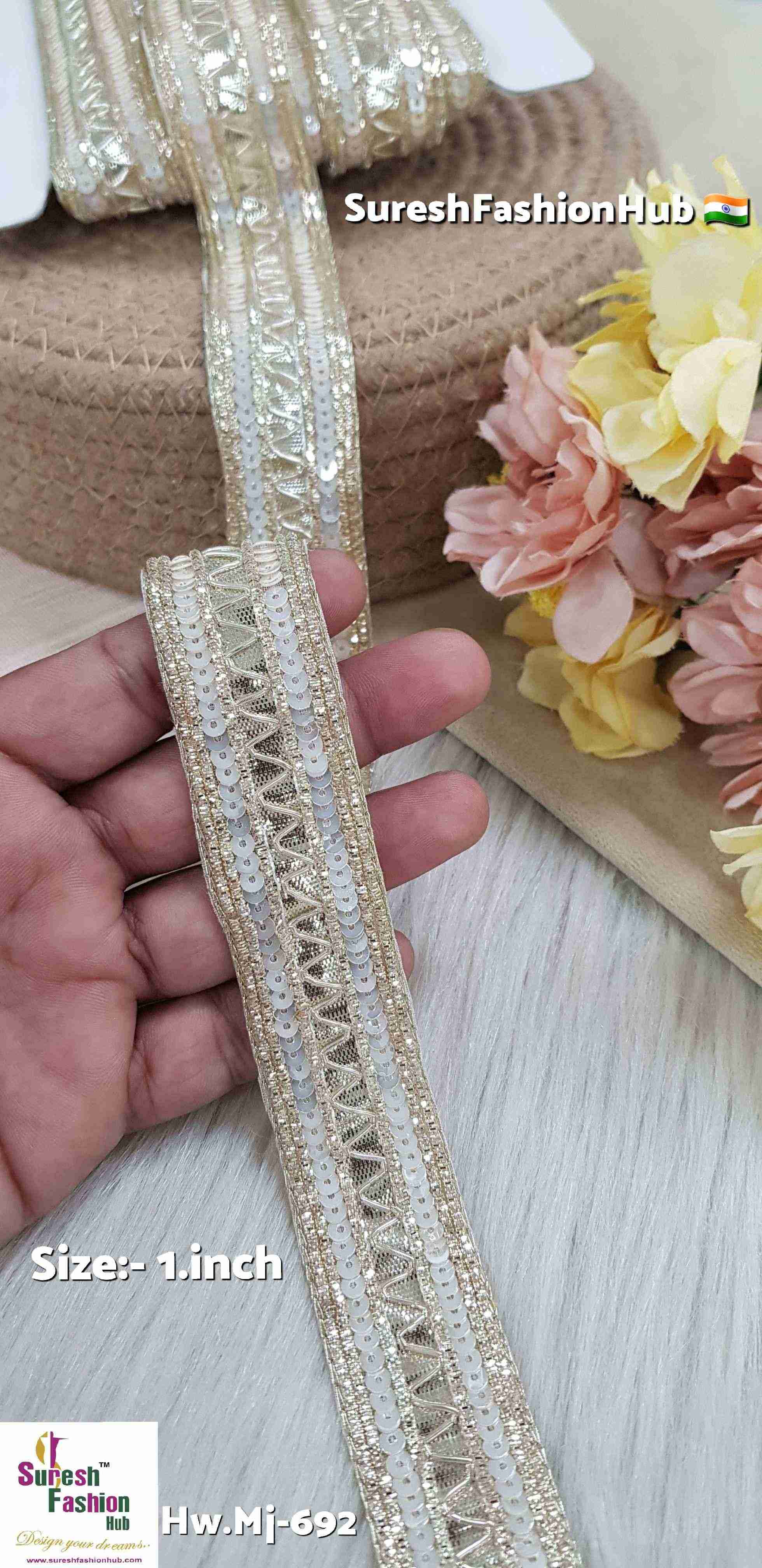 Regal Light Gold Nakshi Gota Saadi Border