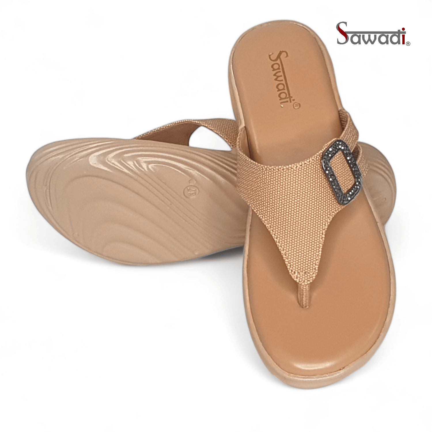 Sawadi Women's Beige Casual Sandal - Comfortable and Versatile Footwear | Sawadi Mart