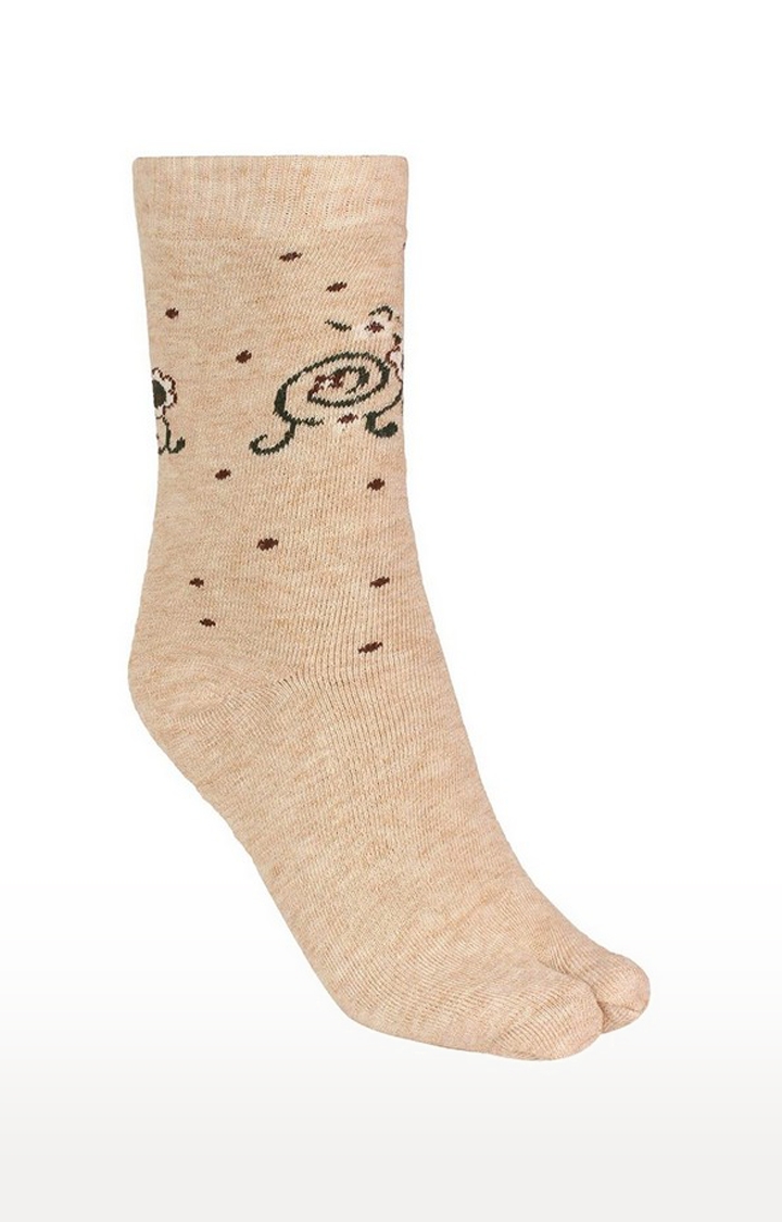 CREATURE | Creature Women's Multi-coloured Warm Woollen Calf Length Thumb Socks - (Pack of 3) 3