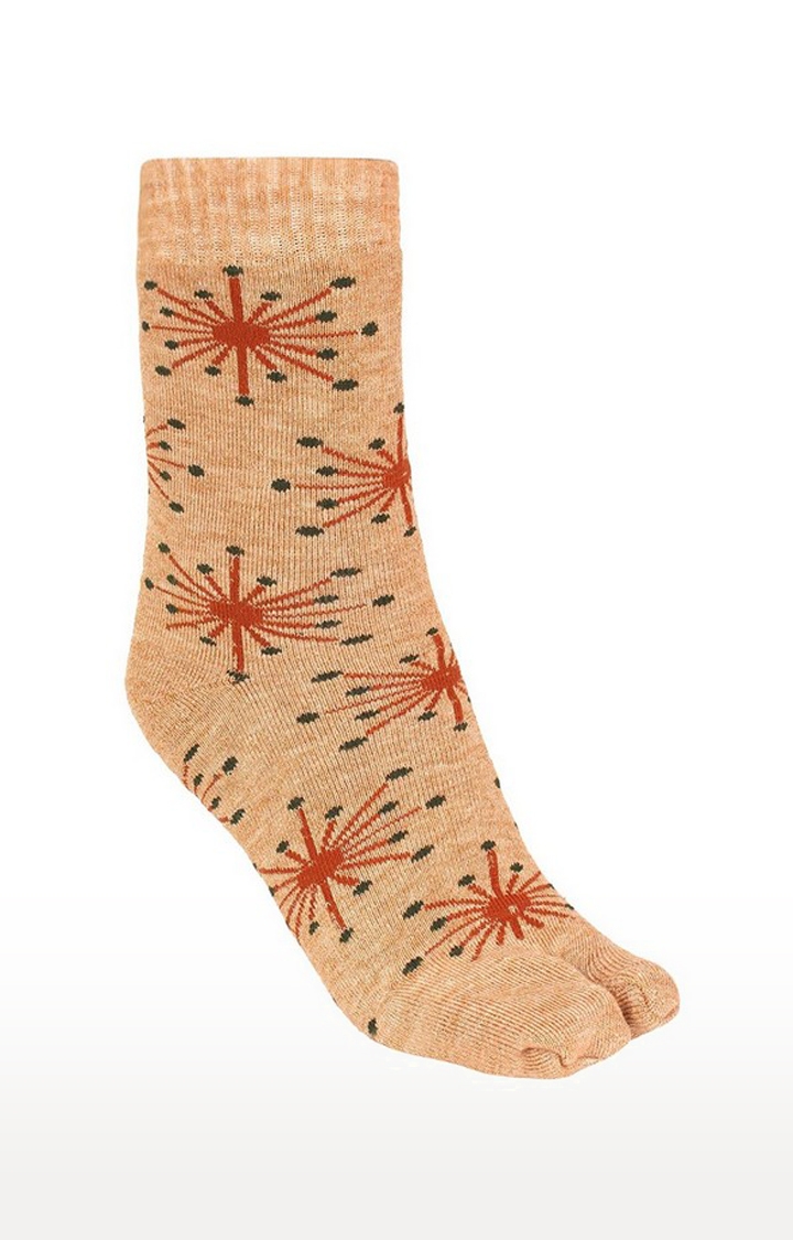 CREATURE | Creature Women's Multi-coloured Warm Woollen Calf Length Thumb Socks - (Pack of 3) 1