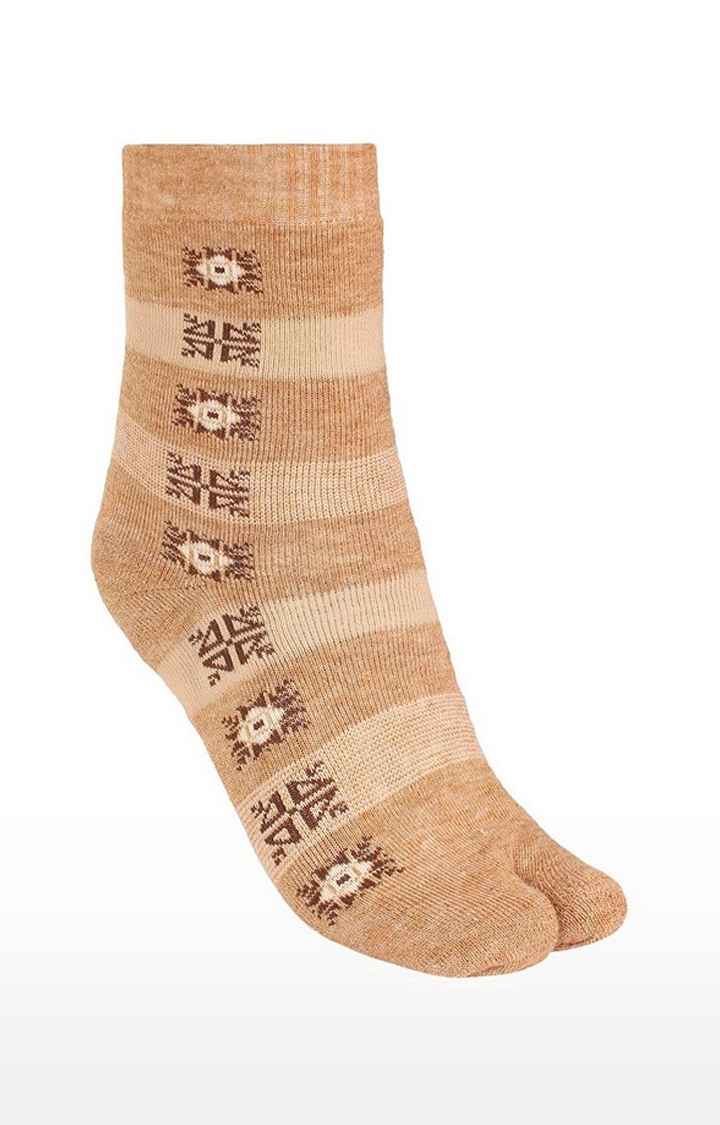 CREATURE | Creature Women's Multi-coloured Warm Woollen Calf Length Thumb Socks - (Pack of 3) 2