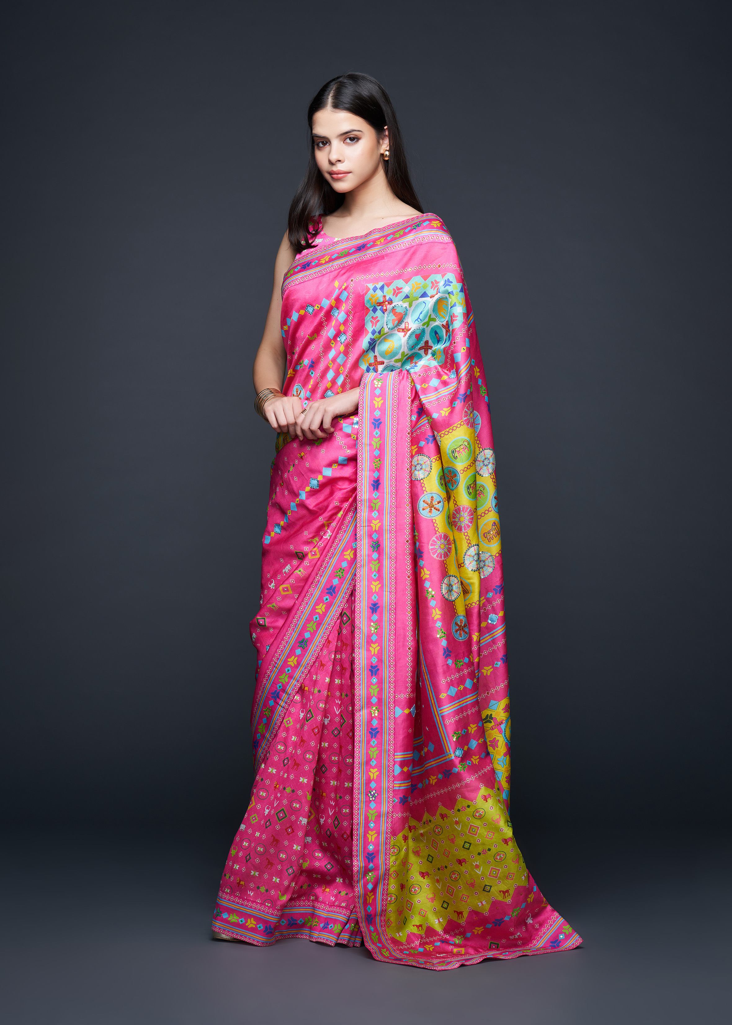 Pink Saree