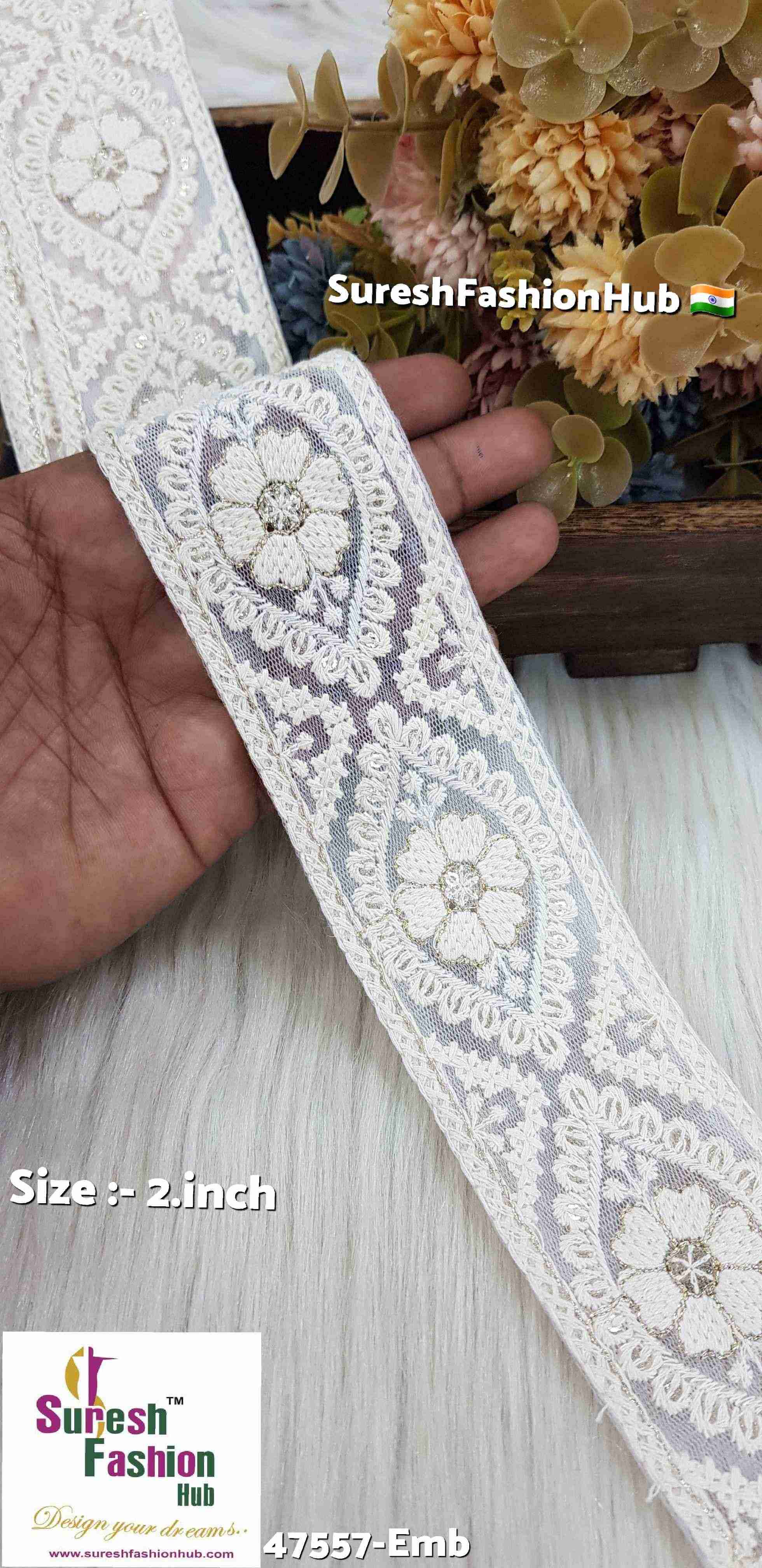 OffWhite Splendor Lakhnavi Lace
