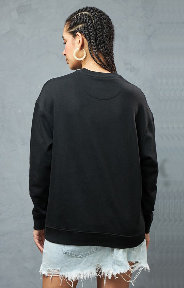 Women's Grey Printed Sweatshirt