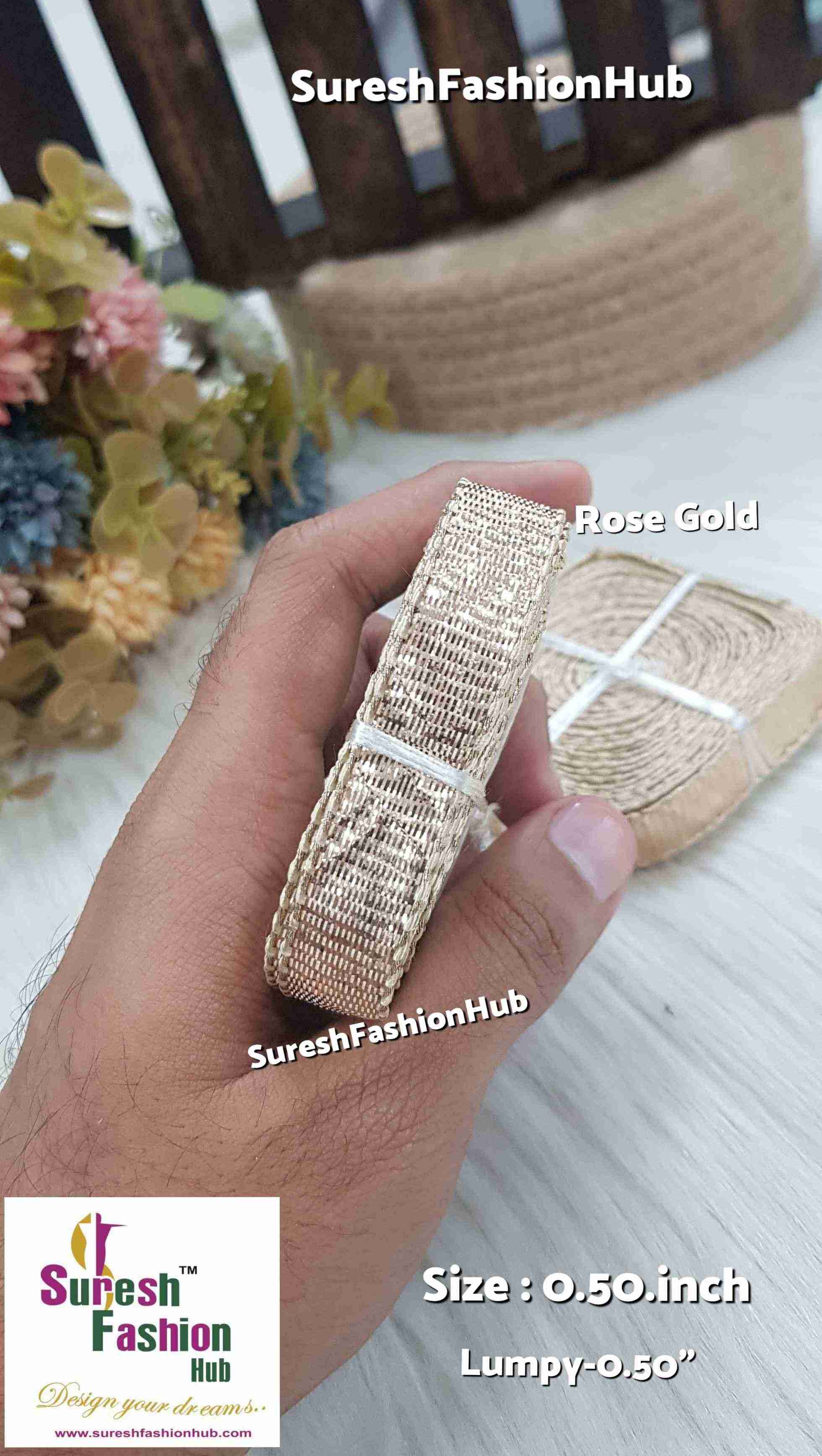 Rose Gold Lampi Gota Border 0.50'' inch