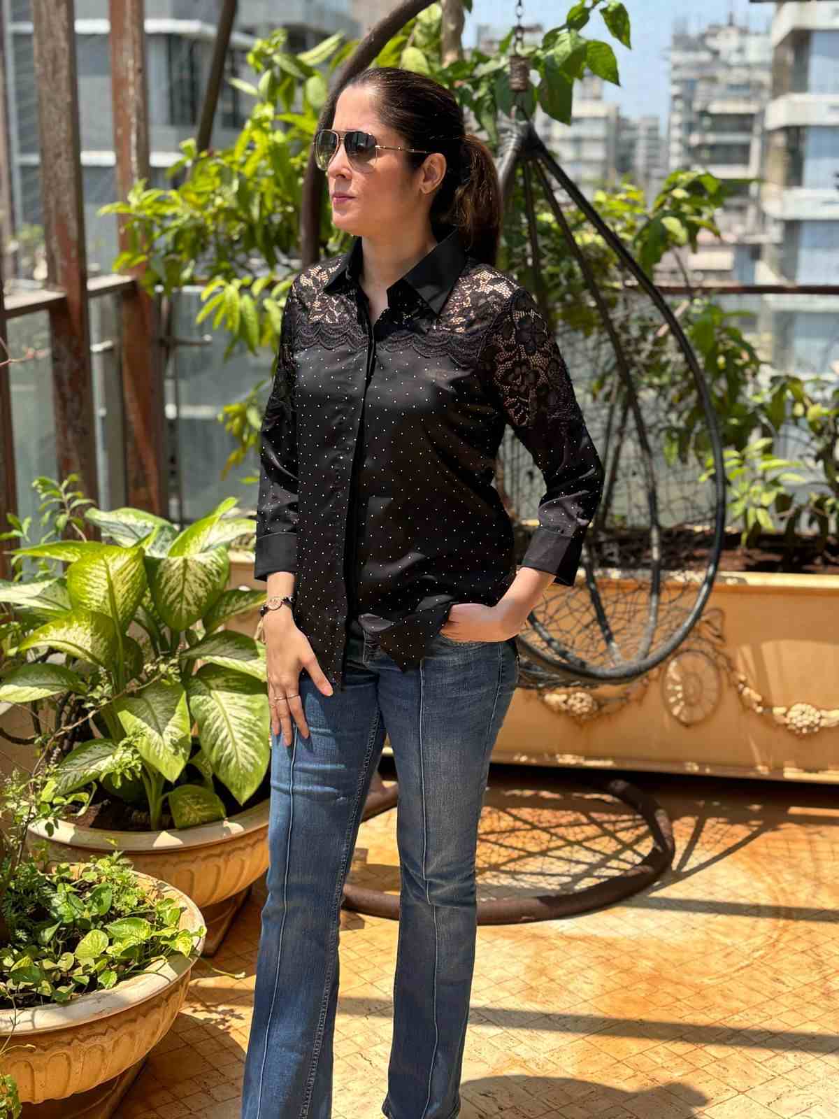 Lace Swarovski Shirt