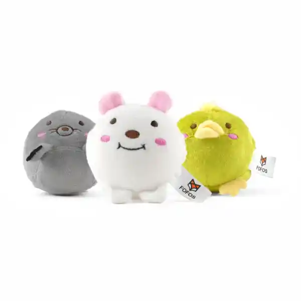 Barkbutler Fofos Slow Rising Animal Toy for Dogs, White