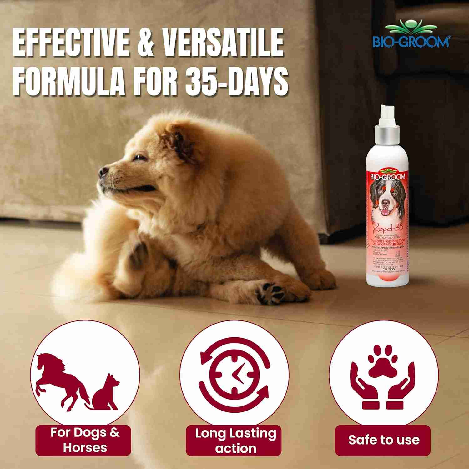 Bio-Groom Repel 35 Flea and Tick Spray for Dogs 236ml