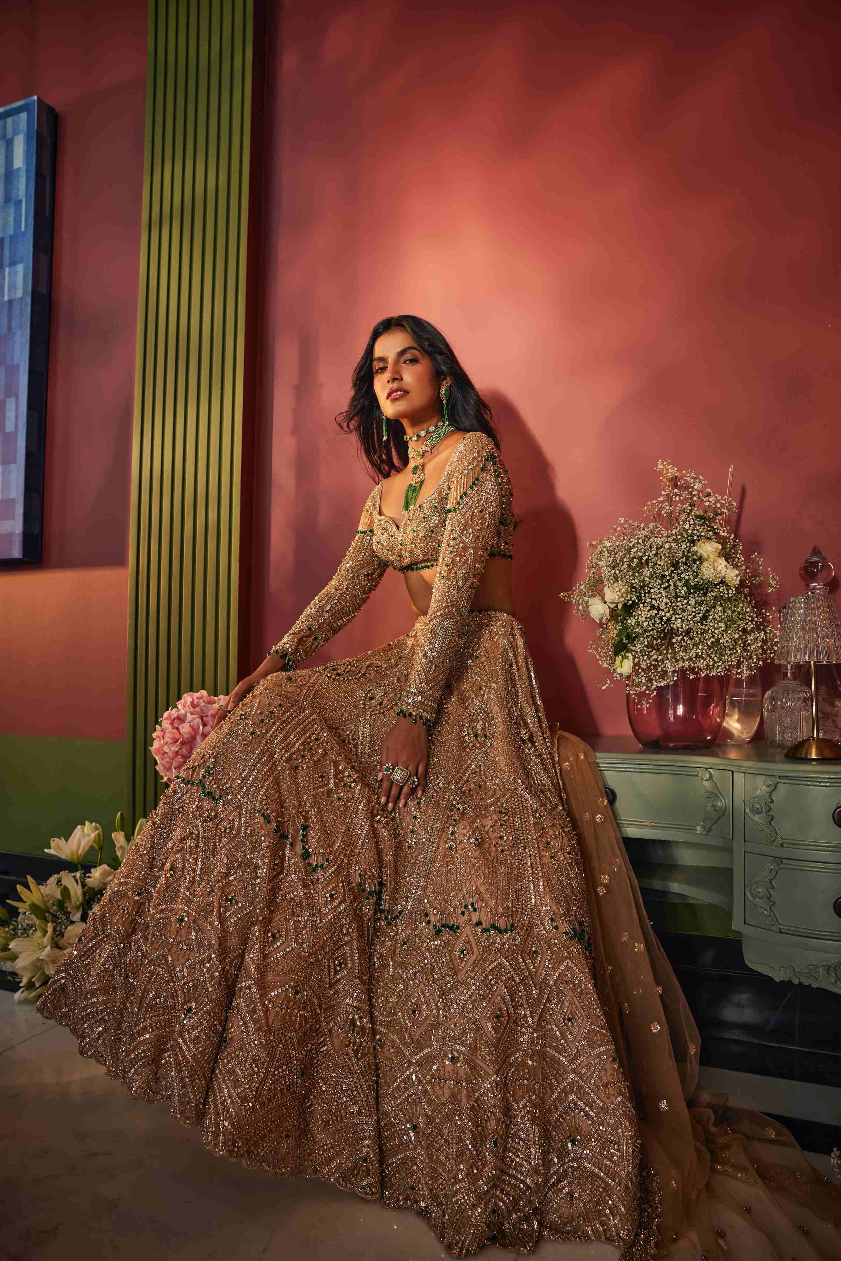 Bella Gold Lehenga