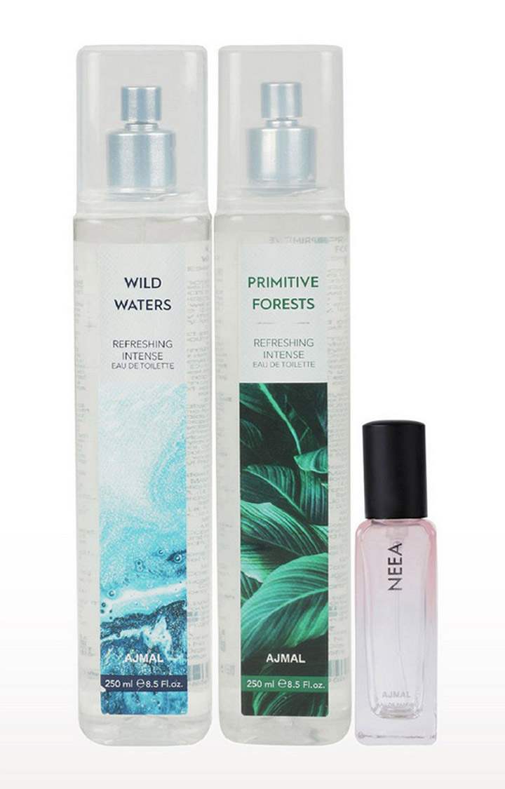 Ajmal Wild Waters Primitive Forest EDT each 250ML Neea EDP