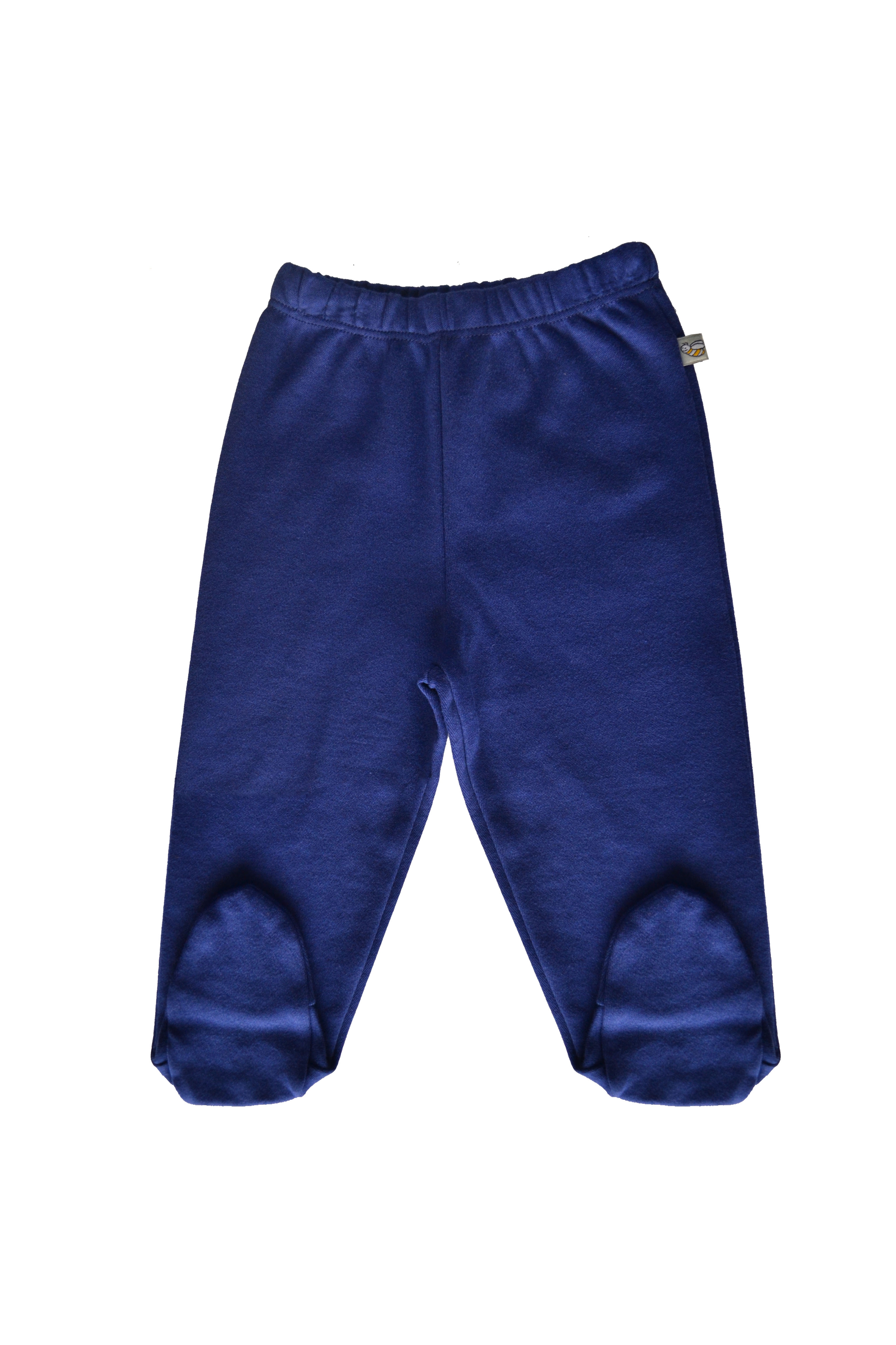 Babeez | Navy Pant with Feet (100% Cotton Interlock Biowash) undefined