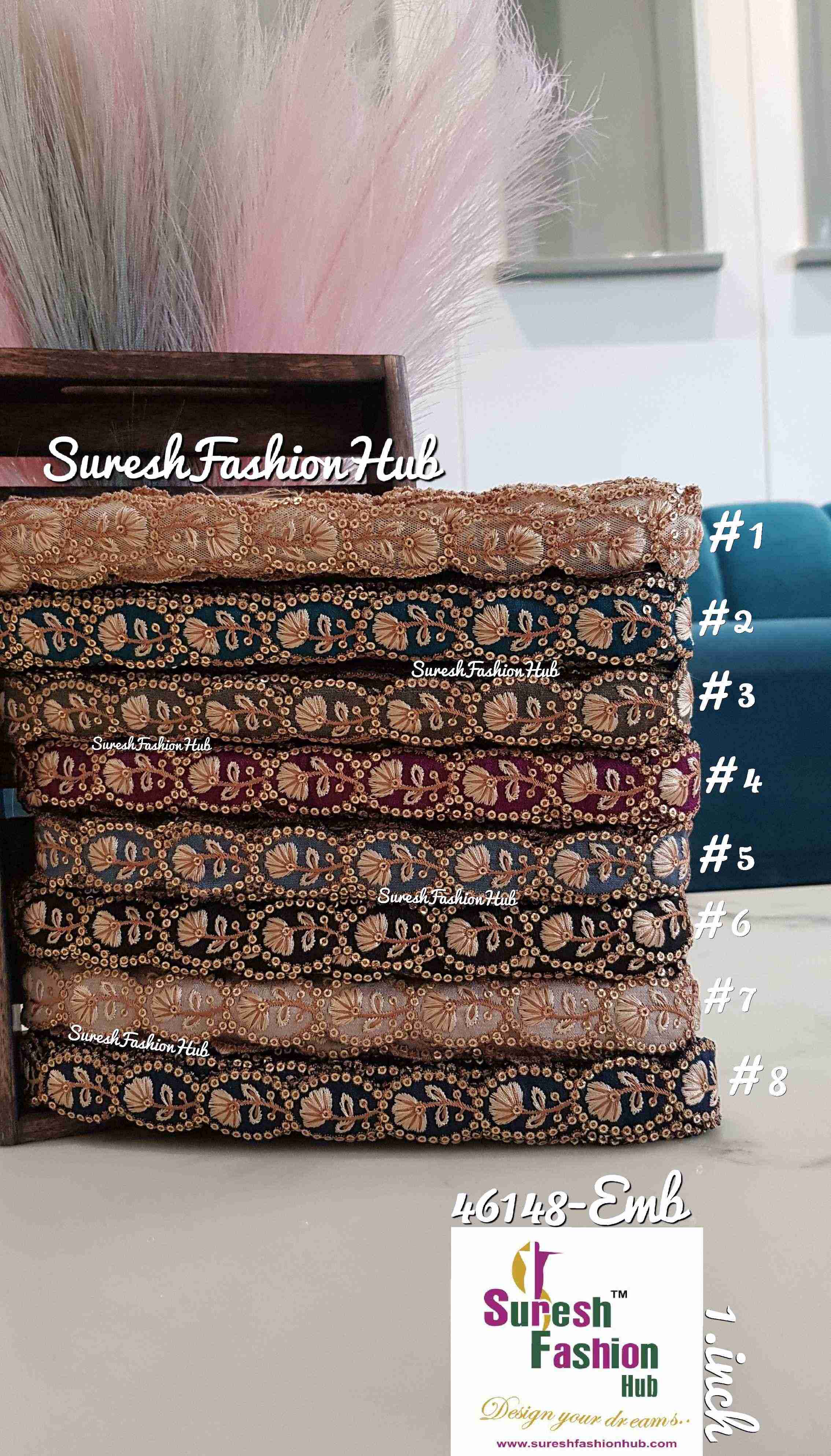 Indian Laces Embellishments Embroidery Saree Border  Wholesale Silk Crafting Sewing Decorative Designer Ribbons #bohobagmaking #fedorahats  #minne  #lndianlaces  #Sareeborder #アニー都城  #pasamanerías #pasamaneriasbordadas #Embellishments #可愛いマスク  #Embroiderytrimmings #アクセサリーパーツ #インドレース #homedecorating #galonesimportados #
