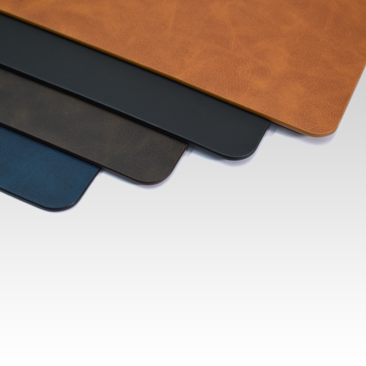 Rectangular Mouse Pad in Faux Leather | Creasing Free | High Precision | Reversible | Flexible | 11×9 Inches | Uniflex | Brown