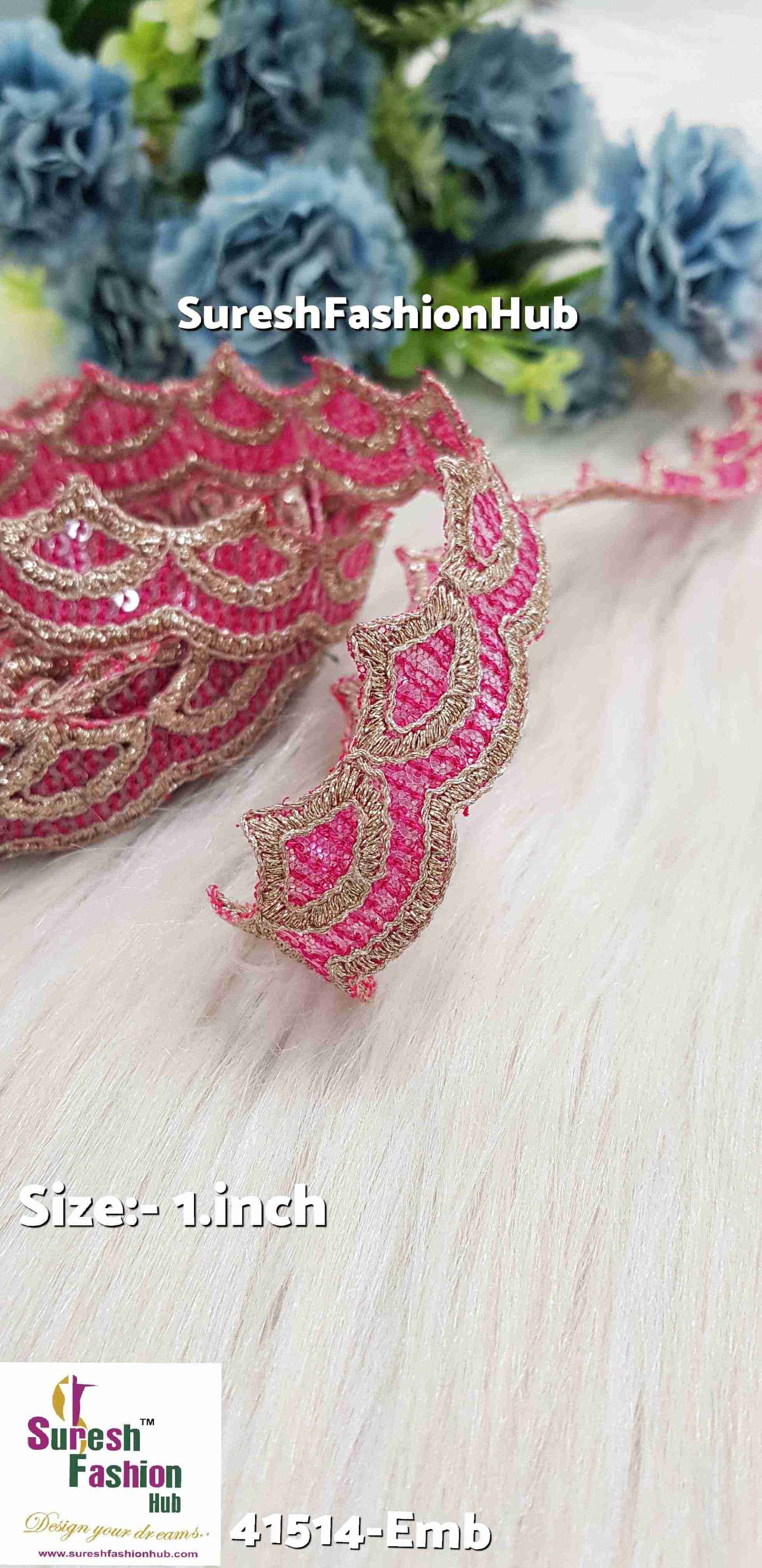 Glittering Rani Waves Embroidered Trim