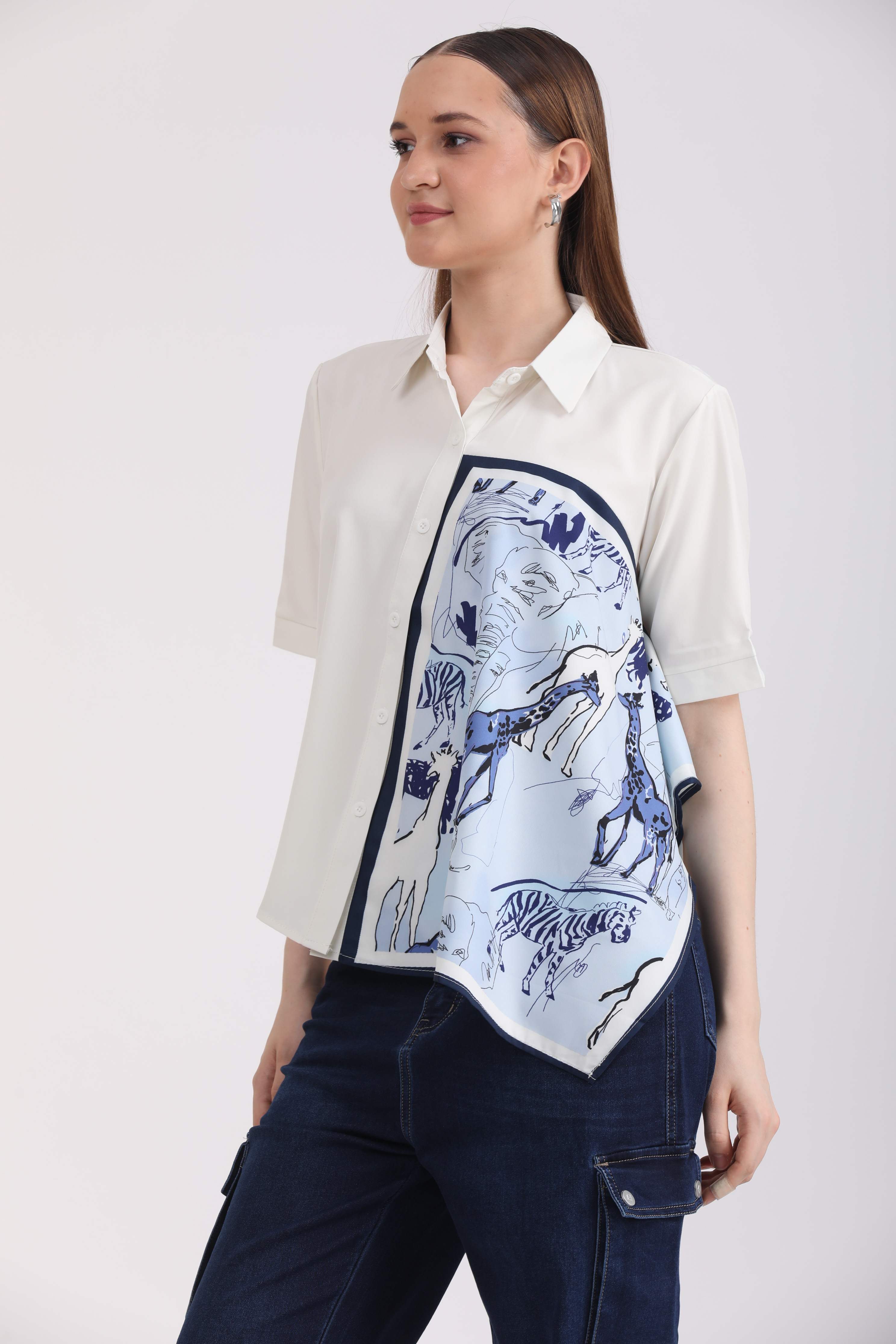 Albion Women White Blouson Top