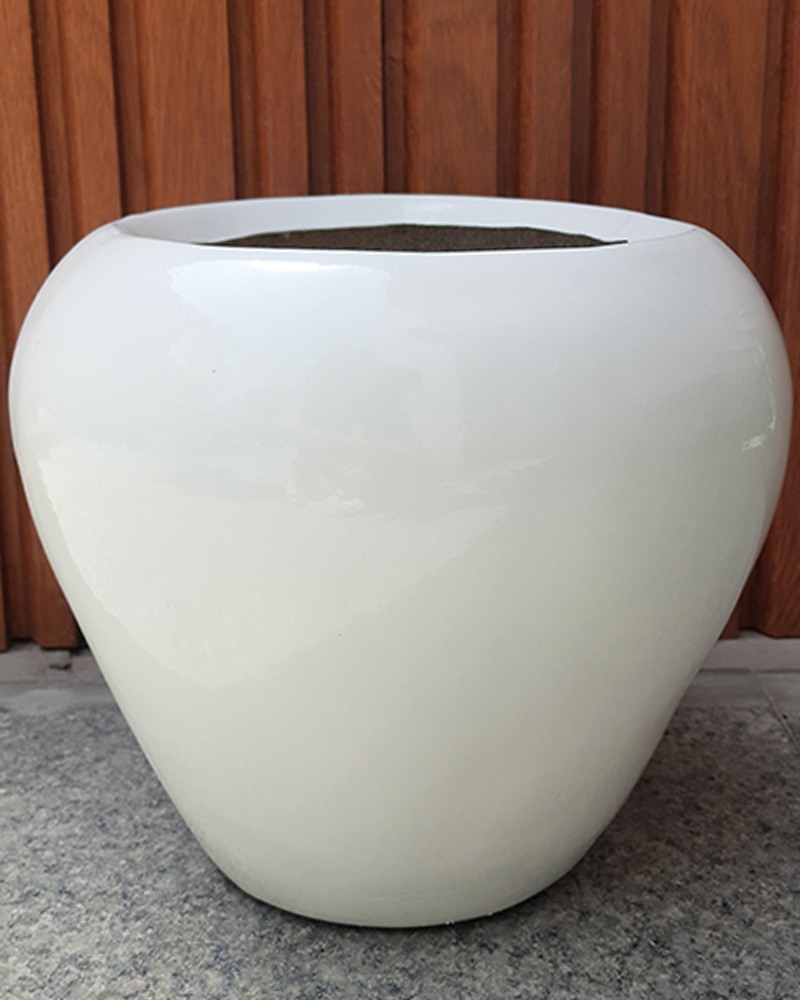 Order Happiness Big White Planter Pot