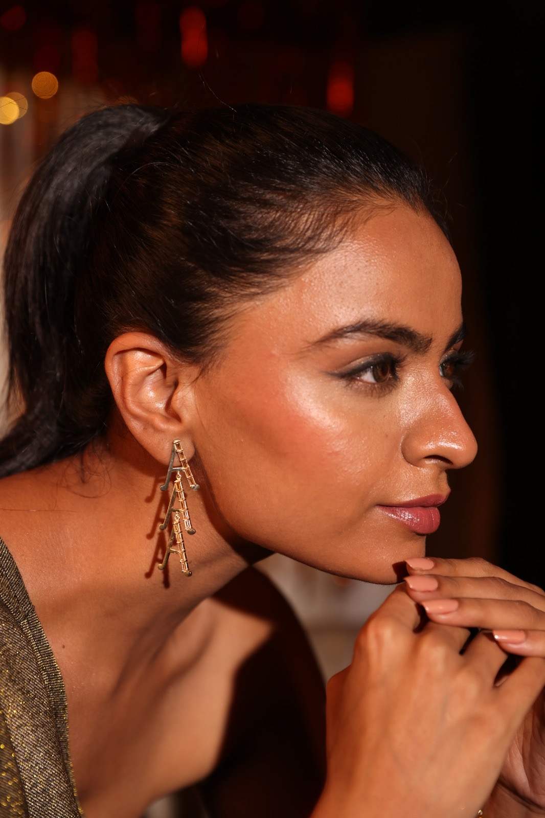 Gold Triple Ace Delight Earrings