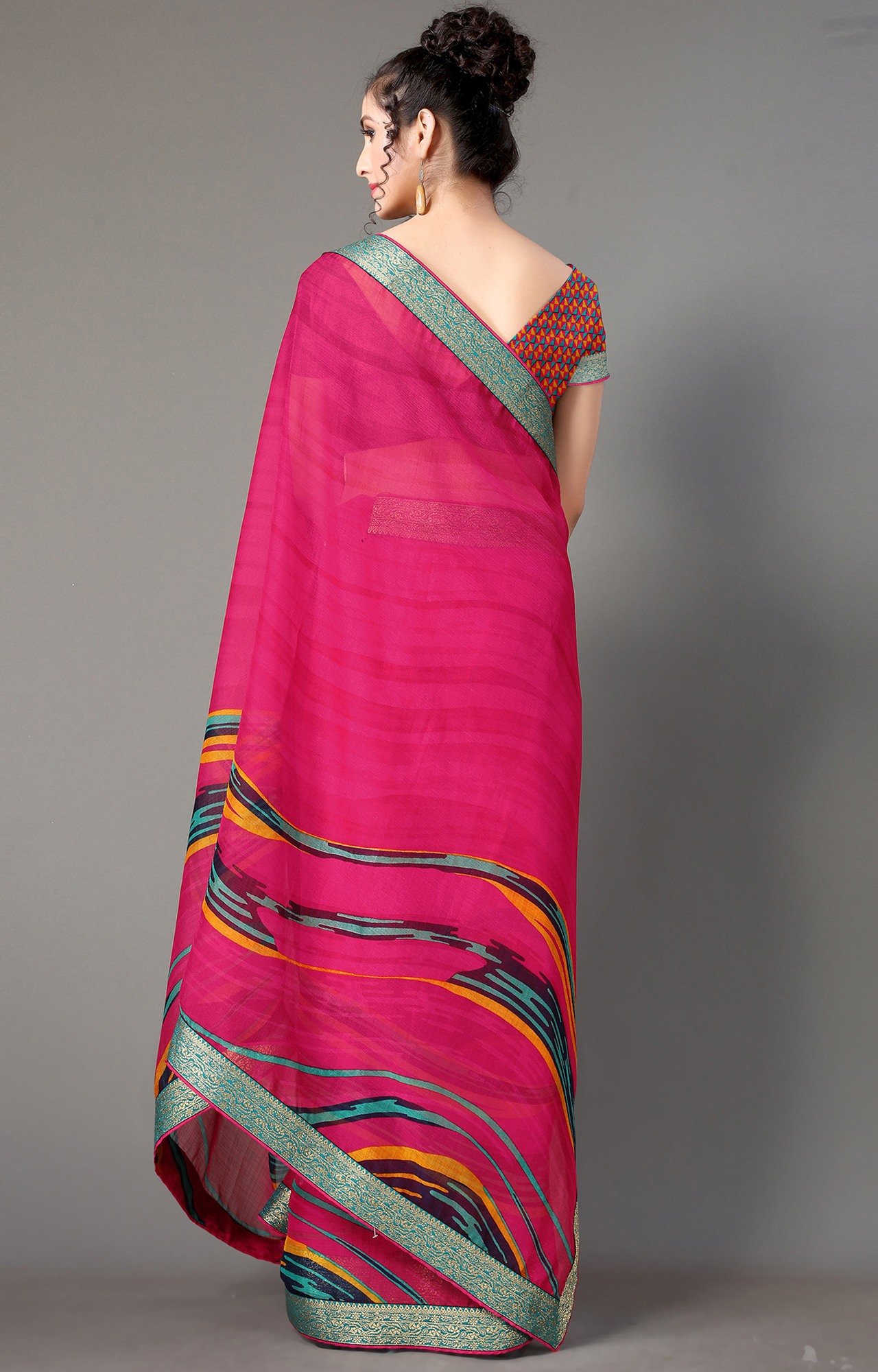 Women Magenta Chiffon Printed Saree-S_L21SHUBHLABH31008SSR01
