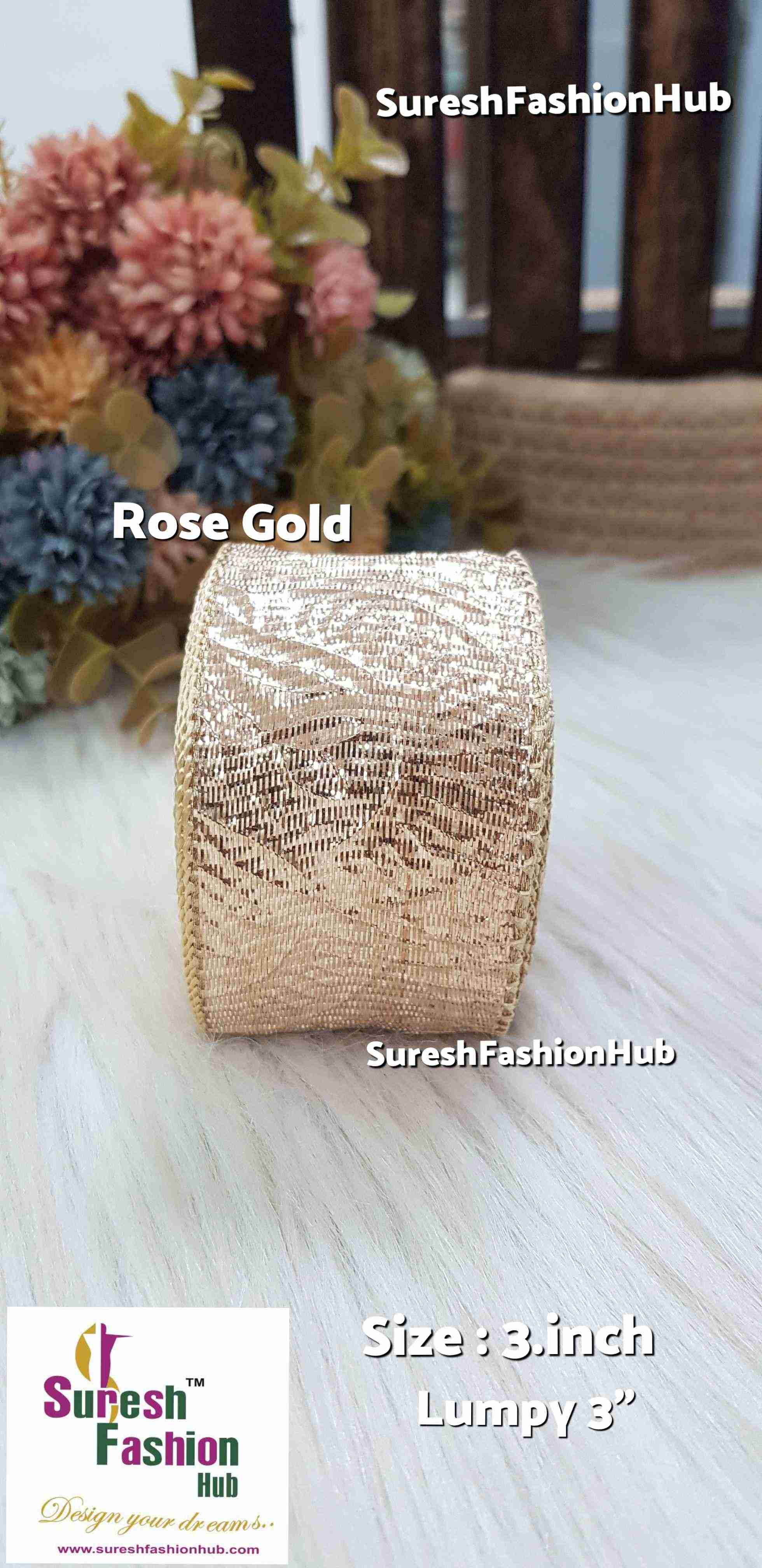 Rose Gold Lampi Gota Border 3'' inch